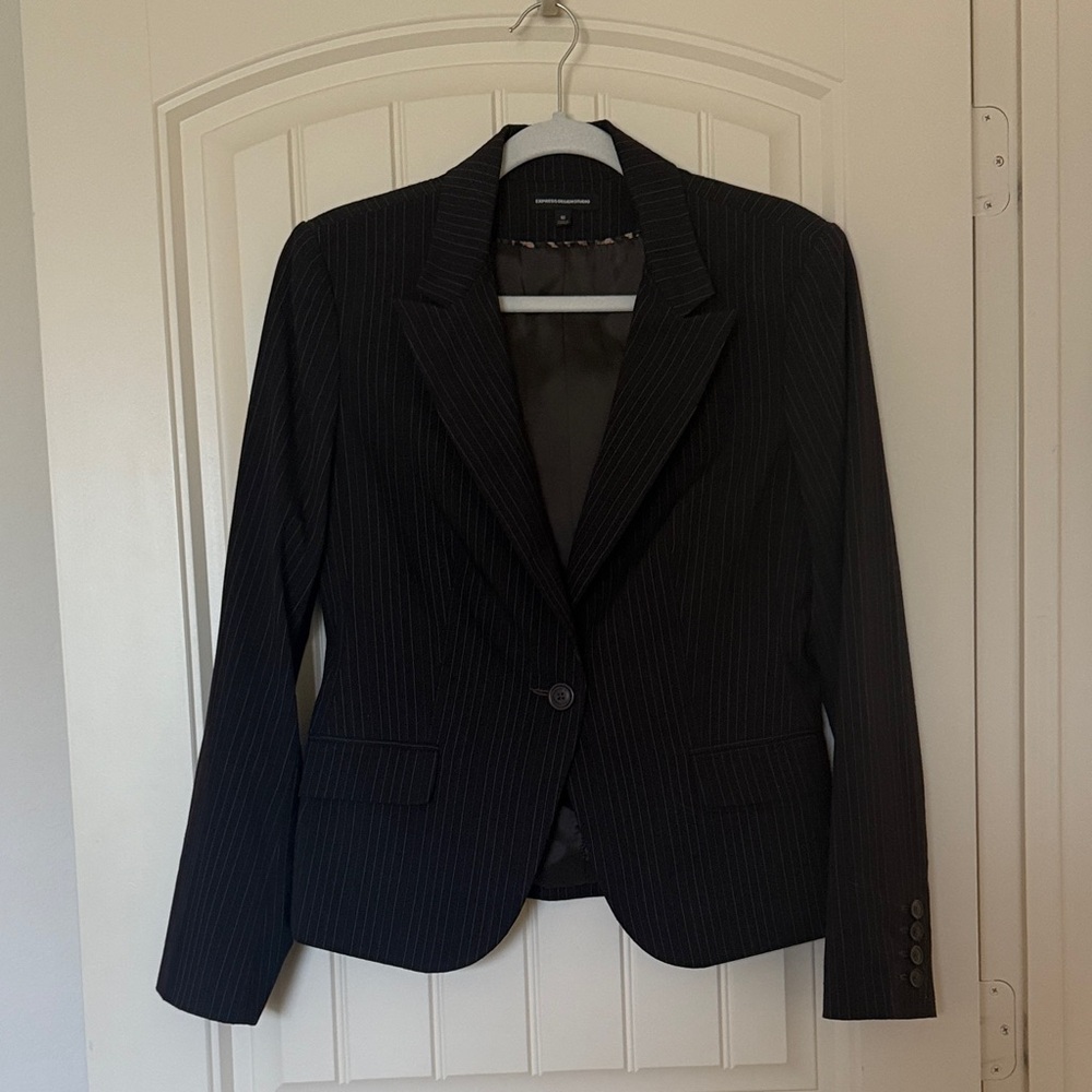Express Black Striped Women's Blazer